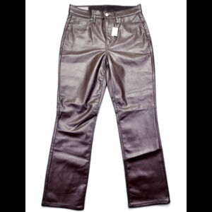 GAP Women's Vintage Slim‎ High Rise Jegging Faux Leather Pants Brown 30/10R